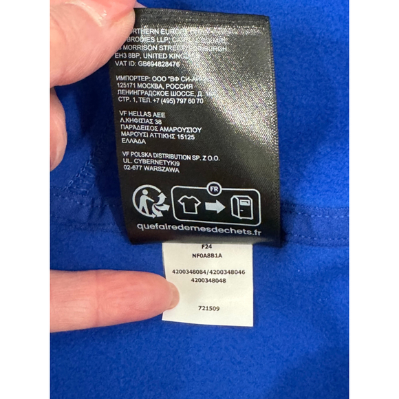 Boys The North Face Fleece Hoodie 12-18M Blue Full Zip - Picture 7 of 7